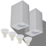 Vidaxl appliques murales d'extérieur 2 pcs carré vers le bas / haut Vidaxl appliques murales d'extérieur 2 pcs carré vers le bas / haut