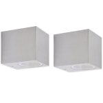 Vidaxl applique murale d'extrieur en forme de cube 2 pcs