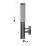 Vidaxl applique murale extrieure avec capteur de mouvement inox