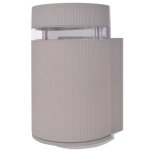 Vidaxl applique murale extrieure demi - cylindrique aluminium gris