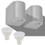 Vidaxl applique murale led d'extérieur 2 pièces ronde vers le bas Vidaxl applique murale led d'extérieur 2 pièces ronde vers le bas