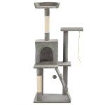 Vidaxl arbre  chat avec griffoirs en sisal 120 cm gris