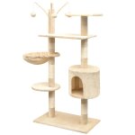 Vidaxl arbre  chat avec griffoirs en sisal 125 cm beige