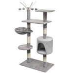 Vidaxl arbre  chat avec griffoirs en sisal 125 cm gris
