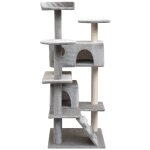 Vidaxl arbre  chat avec griffoirs en sisal 125 cm gris