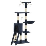 Vidaxl arbre  chat avec griffoirs en sisal 138 cm bleu fonc