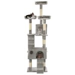 Vidaxl arbre à chat avec griffoirs en sisal 170 cm gris Vidaxl arbre à chat avec griffoirs en sisal 170 cm gris