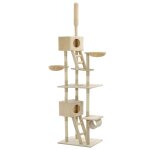Vidaxl arbre  chat avec griffoirs en sisal 230 - 260 cm beige