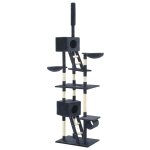 Vidaxl arbre  chat avec griffoirs en sisal 230 - 260 cm bleu fonc