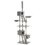 Vidaxl arbre  chat avec griffoirs en sisal 230 - 260 cm gris