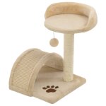 Vidaxl arbre  chat avec griffoir en sisal 40 cm beige et marron