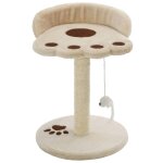 Vidaxl arbre  chat avec griffoir en sisal 40 cm beige et marron