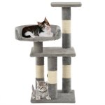 Vidaxl arbre  chat avec griffoirs en sisal 65 cm gris