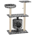 Vidaxl arbre  chat avec griffoir en sisal 95 cm gris motif de pattes