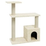 Vidaxl arbre � chat avec griffoirs en sisal cr�me 70 cm