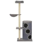 Vidaxl arbre  chat avec griffoirs en sisal gris 148 cm