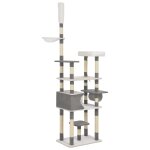 Vidaxl arbre  chat avec griffoirs en sisal gris 235 cm