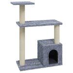 Vidaxl arbre � chat avec griffoirs en sisal gris clair 70 cm