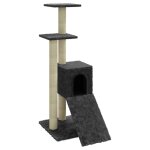 Vidaxl arbre  chat avec griffoirs en sisal gris fonc 92 cm