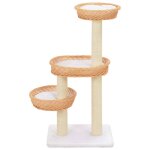 Vidaxl arbre  chat avec griffoir en sisal naturel bois de saule