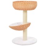Vidaxl arbre  chat avec griffoir en sisal naturel bois de saule