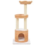 Vidaxl arbre  chat avec griffoir en sisal naturel bois de saule