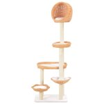Vidaxl arbre  chat avec griffoir en sisal naturel bois de saule
