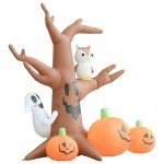 Vidaxl arbre hant gonflable de halloween avec citrouilles 6 led 2, 6 m