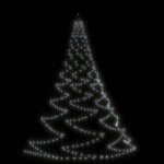 Vidaxl arbre mural avec crochet m�tallique 720 led blanc froid 5 m