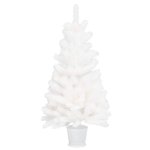 Vidaxl arbre de no�l artificiel aiguilles r�alistes blanc 90 cm