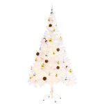 Vidaxl arbre de nol artificiel avec boules et led blanc 150 cm