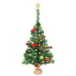 Vidaxl arbre de nol artificiel avec boules et led vert 64 cm