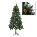 Vidaxl arbre de nol artificiel avec led et boules 150 cm
