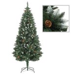 Vidaxl arbre de nol artificiel avec led et boules 180 cm