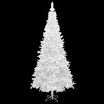 Vidaxl arbre de nol artificiel avec led et boules l 240 cm blanc