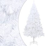 Vidaxl arbre de no�l artificiel avec led et boules blanc 120 cm pvc