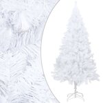 Vidaxl arbre de nol artificiel avec led et boules blanc 120 cm pvc