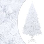 Vidaxl arbre de nol artificiel avec led et boules blanc 210 cm pvc
