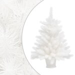 Vidaxl arbre de nol artificiel avec led et boules blanc 65 cm