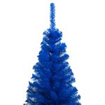 Vidaxl arbre de nol artificiel avec led et boules bleu 150 cm pvc