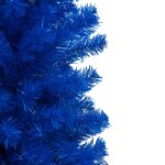 Vidaxl arbre de nol artificiel avec led et boules bleu 210 cm pvc