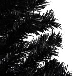 Vidaxl arbre de nol artificiel avec led et boules noir 240 cm pvc