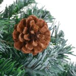Vidaxl arbre de nol artificiel led et boules et pommes de pin 180 cm