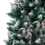 Vidaxl arbre de nol artificiel led et boules et pommes de pin 240 cm