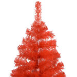 Vidaxl arbre de nol artificiel avec led et boules rouge 210 cm pvc