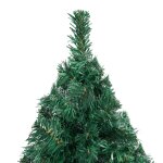 Vidaxl arbre de no�l artificiel avec led et boules vert 180 cm pvc