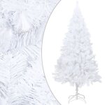 Vidaxl arbre de nol artificiel avec led branches paisses blanc 120cm