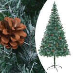 Vidaxl arbre de nol artificiel avec pommes de pin 210 cm