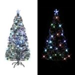 Vidaxl arbre de noël artificiel et support / led 180 cm fibre optique Vidaxl arbre de noël artificiel et support / led 180 cm fibre optique