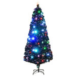 Vidaxl arbre de nol artificiel et support / led 210 cm fibre optique